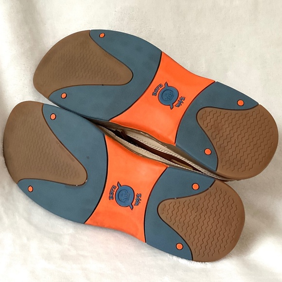 Born Wayz / Børn Men’s Leather Moc-Toe Casual Size 10 M Multi-Tone Red/Tan/Cream - Picture 12 of 16